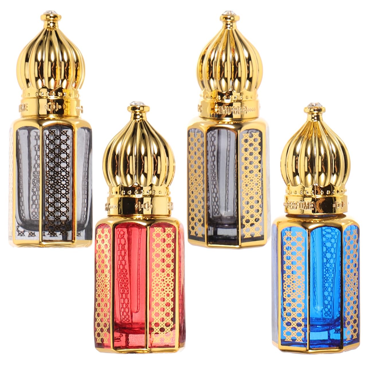 PRETYZOOM Creative Refillable Essential Oil Dropper Bottle 2.36In Mini Glass Perfume Organizer for Travel Home Decor Fragrance Oil Dispenser