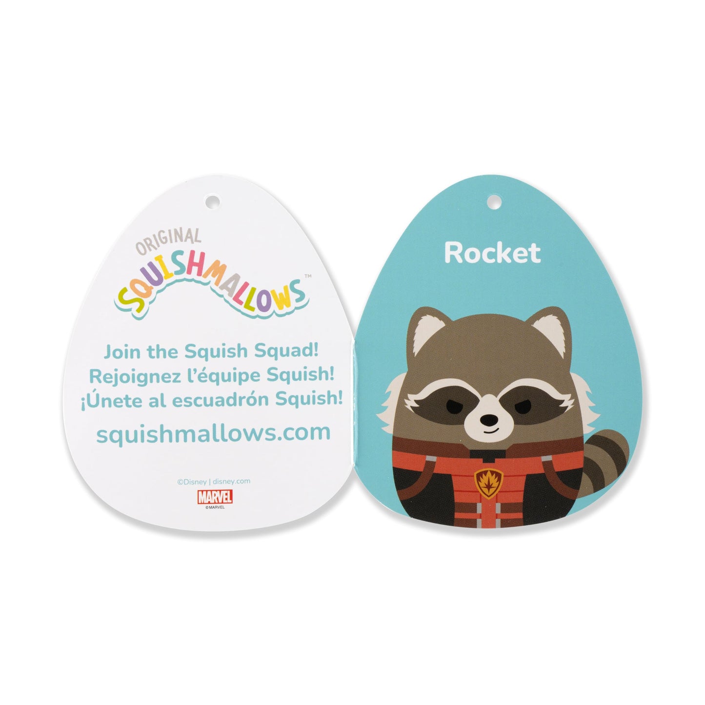 Squishmallows Original 12in Marvel Rocket Plush (Medium-Sized)