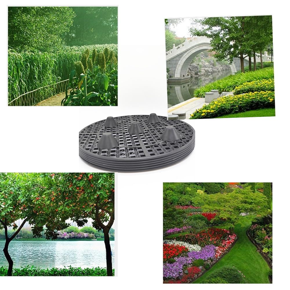 Zeromall 6PCs Plant Risers for Pots Indoor, Plant Stands, Pack Plant Elevator for Prevent Rot and Damage on Patio Deck, 11.8 inch Big Heavy Duty Plastic Plant Stands (6Pcs)