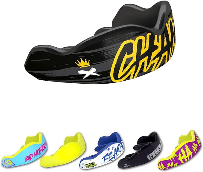 DAMAGE CONTROL High-Impact Mouth Guard – Sports Mouthguard for Boxing, Football, Hockey, Lacrosse & Basketball, Protects Teeth & Jaw, Protective Mouthpiece for Adults & Youth (Adult, Champ)