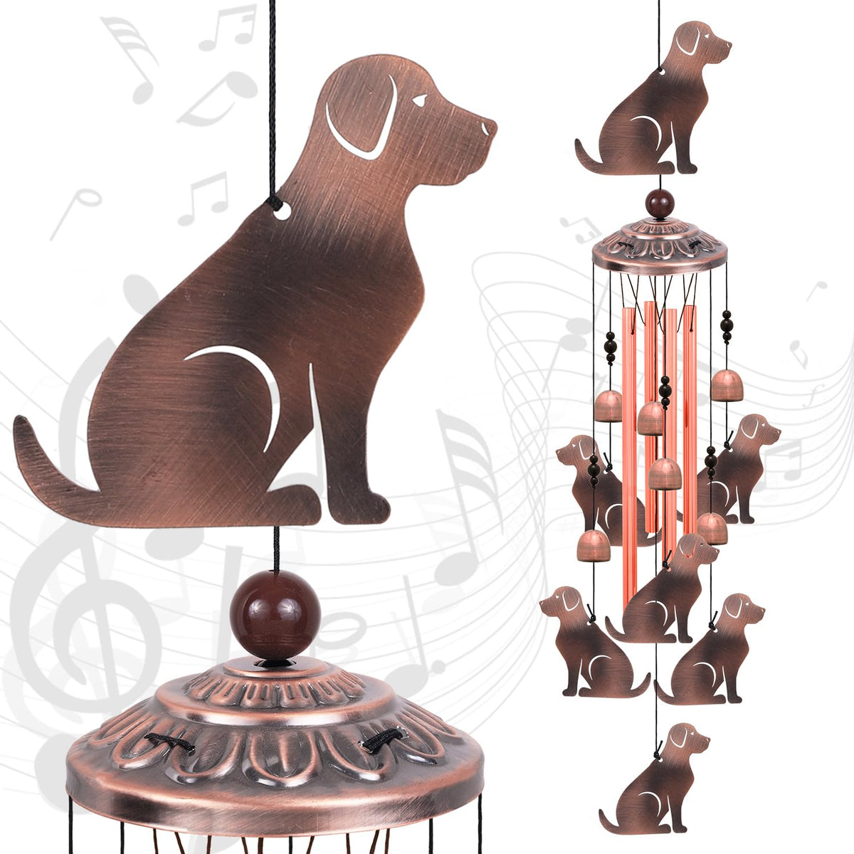Outdoor Cat Wind Chimes, Gifts for Mom & Grandma & Family, Music Wind Catcher, Mobile Wind Bells, Memorial WindChimes, Blessing Windchime for Garden/Home/Balcony/Lawn/Yard/Indoor/Outside Decoration