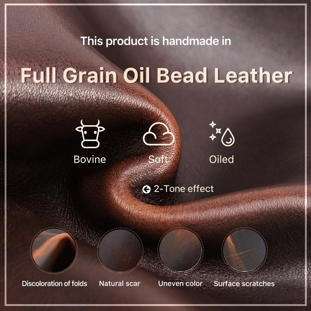 CONTACTS Full Grain Leather Manicure Set Case Travel Nail Clipper Pouch Empty for Men Personal Tools Pouch by Handmade (Case Only)