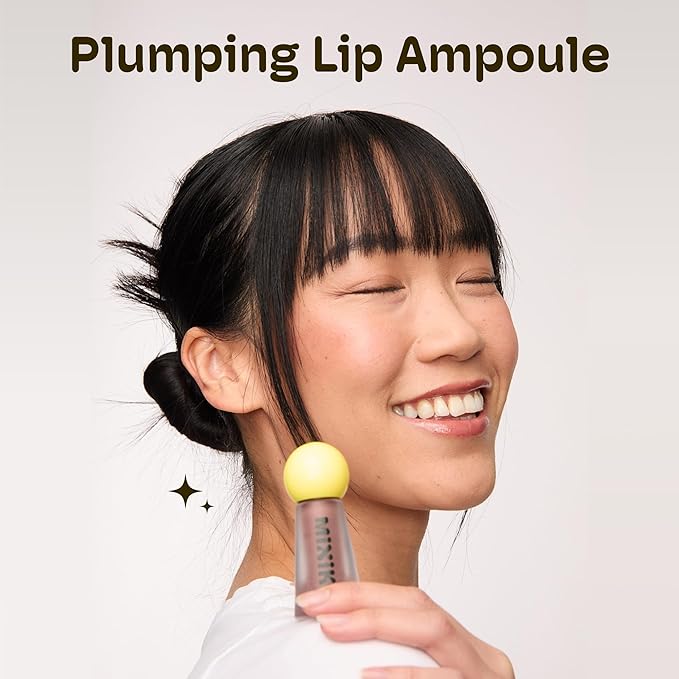 MIXIK Plumping Lip Ampoule, Hydrating Lip Gloss Plumping Ampoule made with Shea Butter & Argan Kernel Oil leaving Lips Plump, Smooth and Glossy, promotes Vibrant High-Gloss Plump Lips (Mauve Plump)