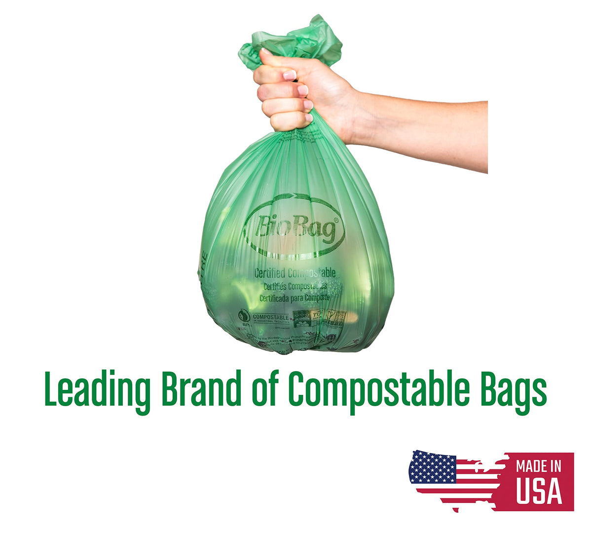 2.6 Gallon Compostable Food Scrap Bags by BioBag (100 Count)