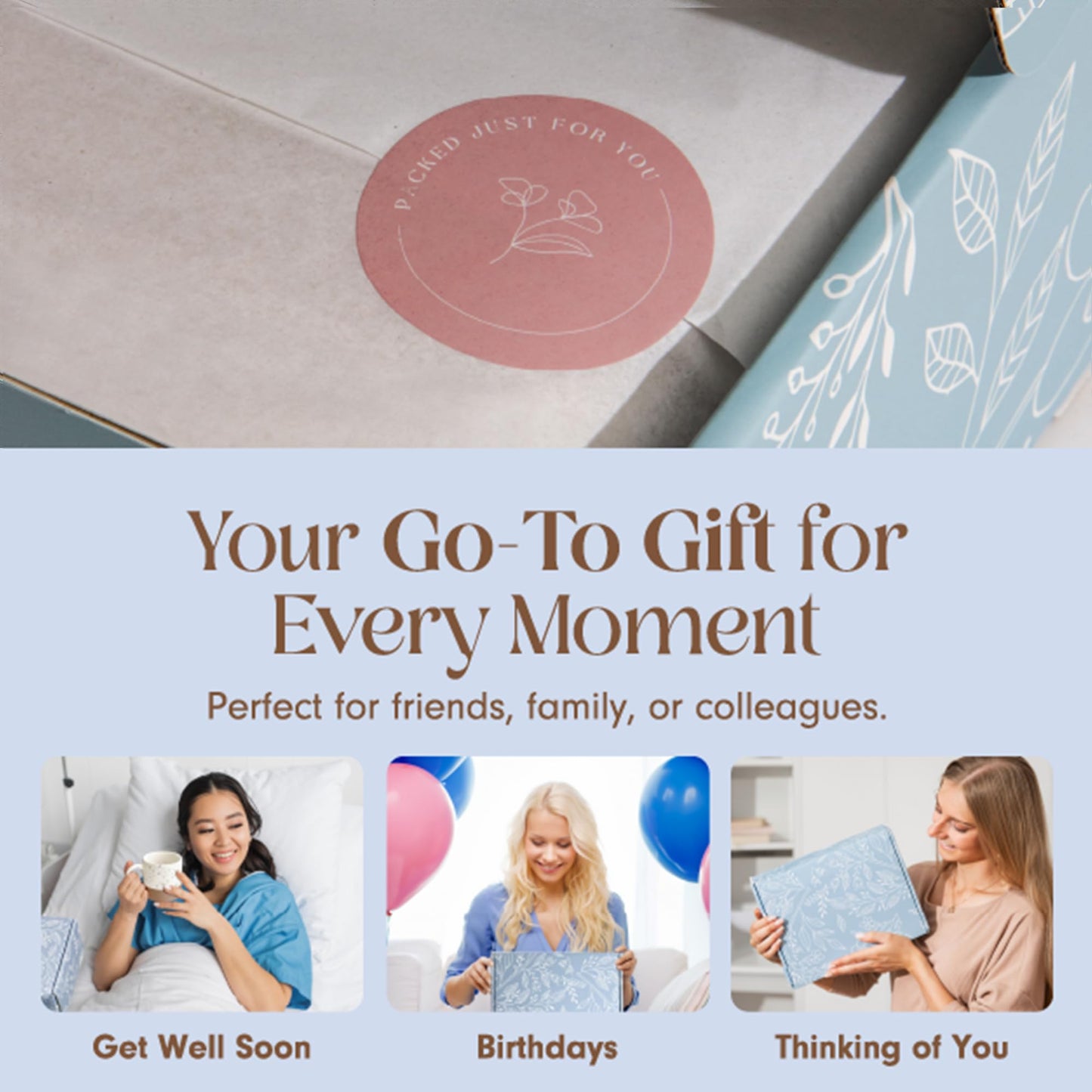 Unboxme Mini Healer Spa Gift Basket for Women – Self Care Gift Box & Wellness Care Package with Card, Relaxation Gift for Birthday or Get Well Soon