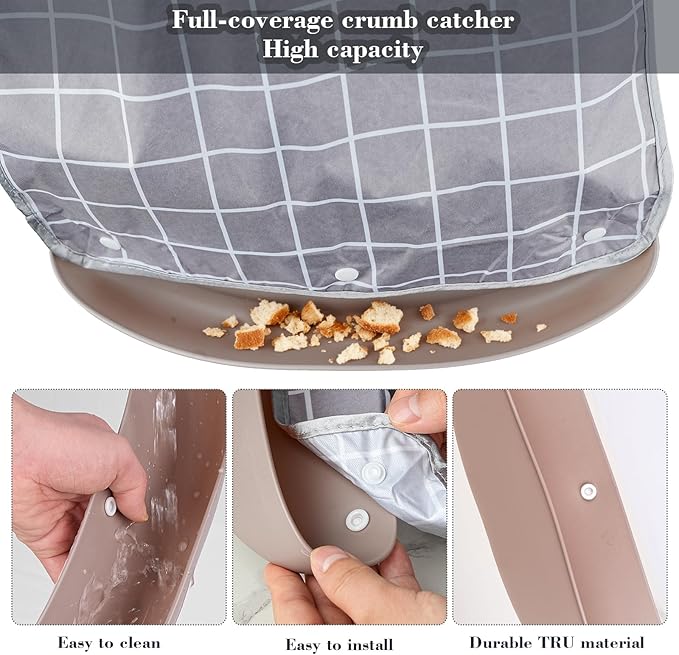 Adult Bibs, Waterproof Bib Clothing Protector with Crumb Catcher, Reusable Dining Bibs for Elderly, Men Women