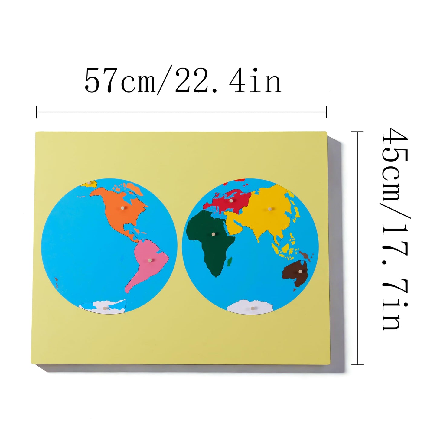 penepico Premium Montessori Wooden World Map Puzzle Set- 8 Large Geography Puzzles, Educational Gift for Kids & Toddlers, 23” Homeschool & Classroom Learning Materials (Puzzle Collection)