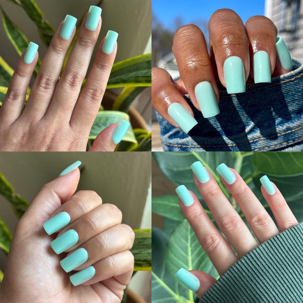 Olive & June Maximalist Instant Mani Press-On Nails (Glue) | 42 Fake Nails, 21 Sizes | Non-Toxic, Long-Lasting Big, Bold Gorgeous Realistic Look | Salon-Quality at Home | Medium, Square | Slam Dunk