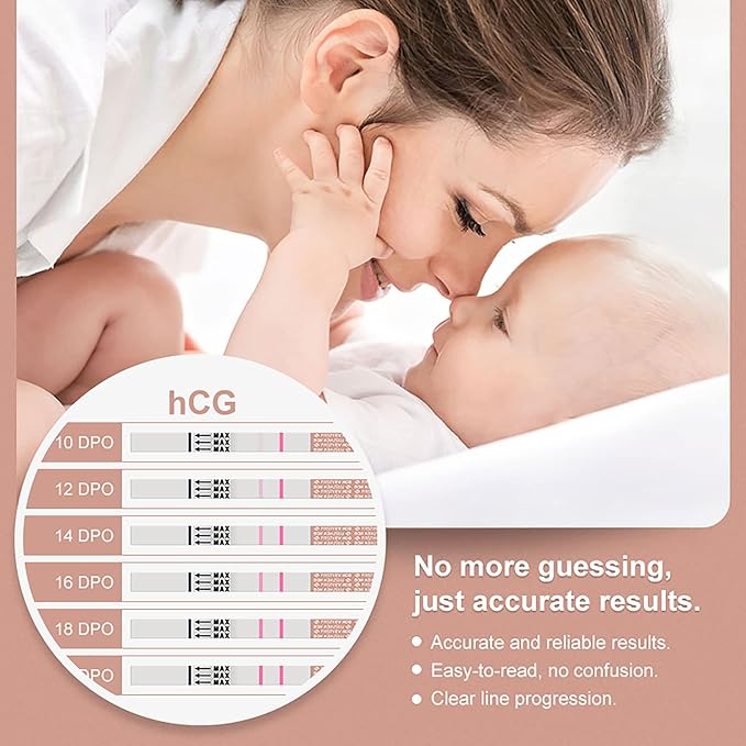 Ovulation Test Strips 50 Pack + Pregnancy Test Strips 20 Pack, LH & hCG Fertility Kit for Women, Early Detection Ovulation Predictor & Pregnancy Tests, 70 Home Strips Total (50+20)