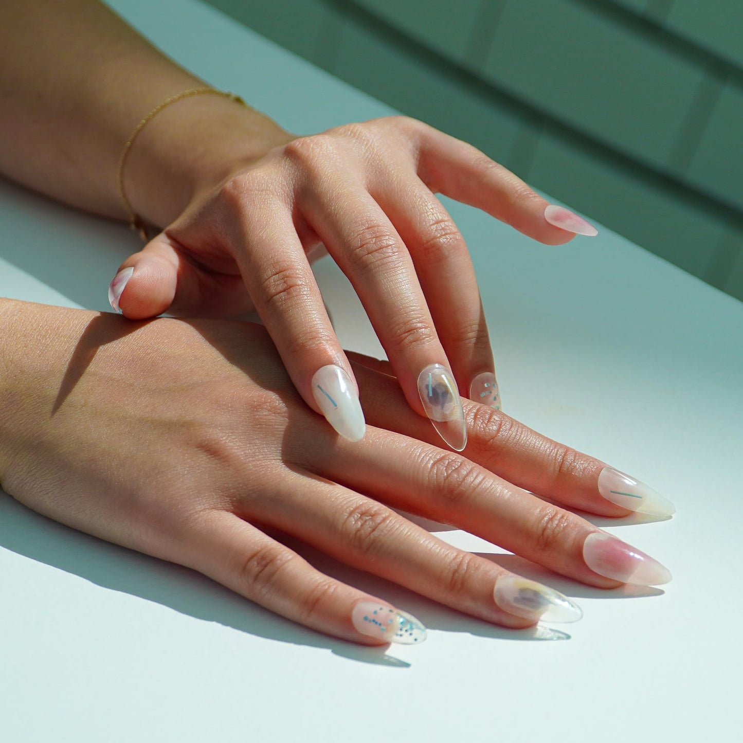 Heyhae Semi Cured Gel Nail Strips | No LED Lamp Needed | Glam, Pink, Spring | Easy Apply & Remove, Salon Quality | Includes 28 Strips, 1 Prep Pads, Nail File & Wooden Stick - Hey, The Night is Young