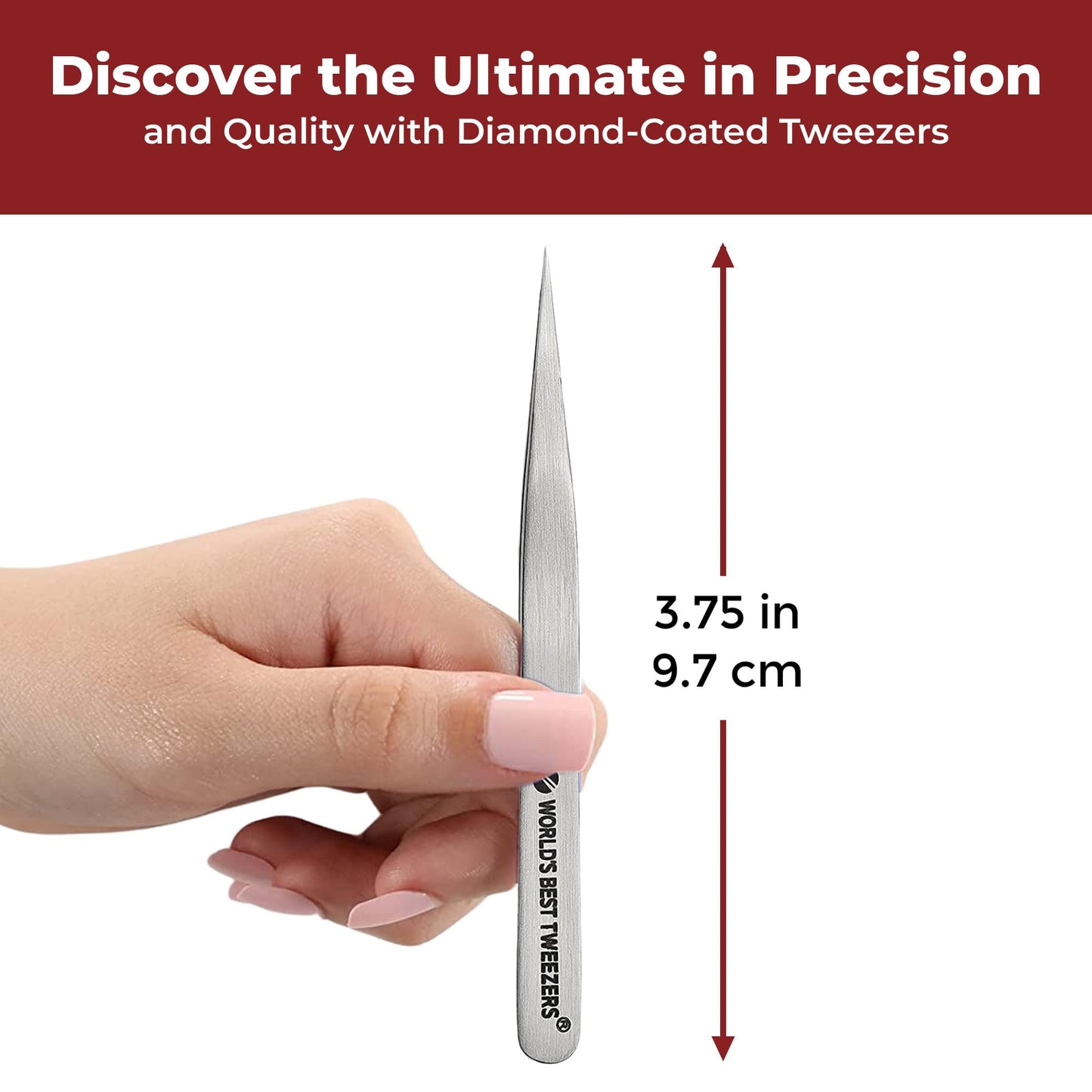World's Best Tweezers Diamond Tip Splinter Tweezer (Professional)