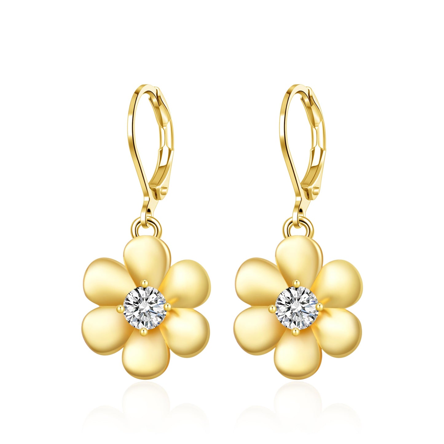 HELORET Daisy Leverback Earrings Flower Dangle Earring Daisy Jewelry for Women