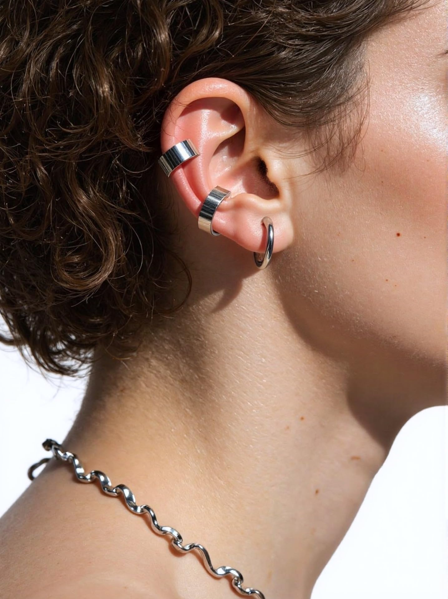 Ear Cuff Earrings for Men Punk Non piercing ear clip Hoop Earring Helix Fake Earring Jewelry