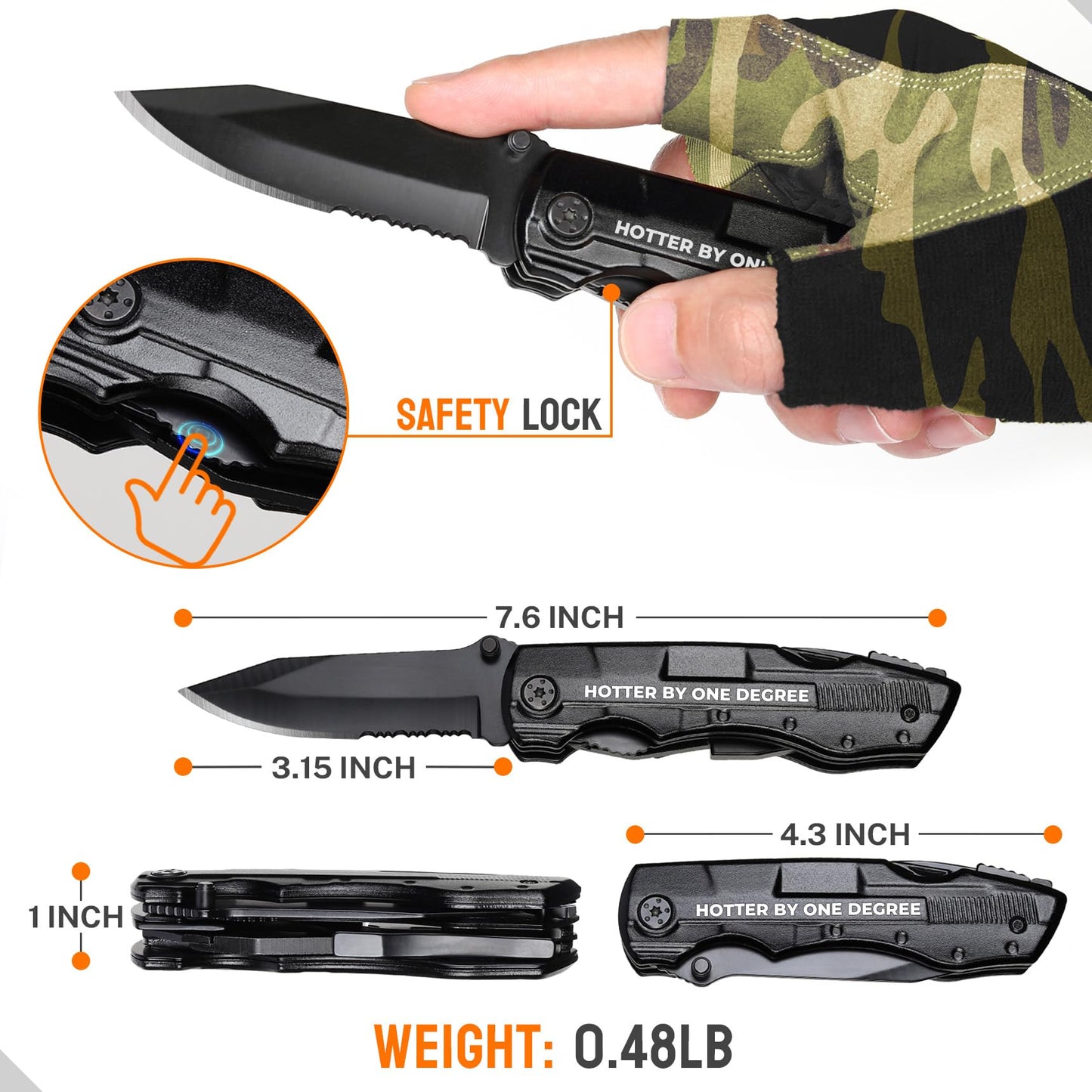 Graduation for Him Gifts, “HOTTER BY ONE DEGREE” Multitool Knife, Practical College Graduation Decorations 2026, Masters Degree Grad Gifts, Gift for Son Graduate Students Camping, Hiking, Fishing
