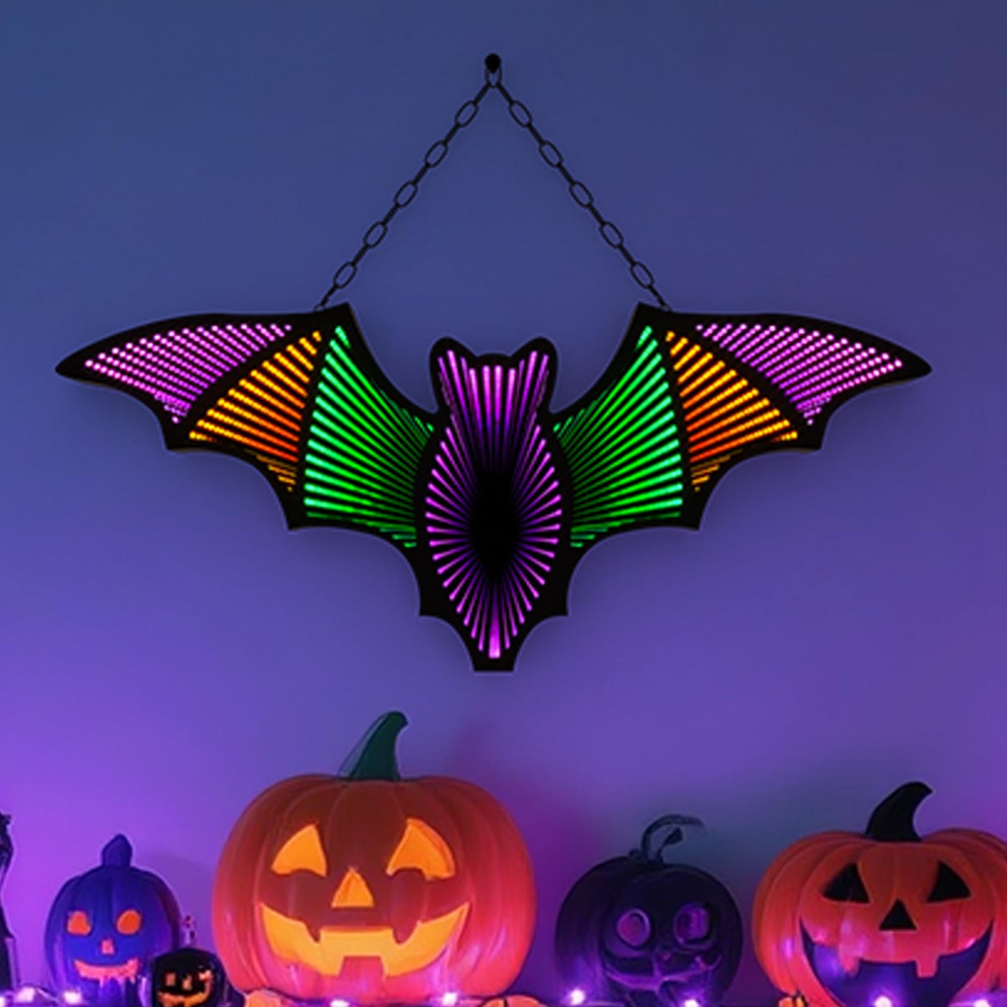 beatineon Bat Neon Signs,3D Infinity Mirror Light for Table/Wall Art Decor,Halloween Neon Lights Decoration USB/Battery Powered Led Neon Sign for Halloween Wall Decor, Bedroom, Kids Gift, Bar, Party
