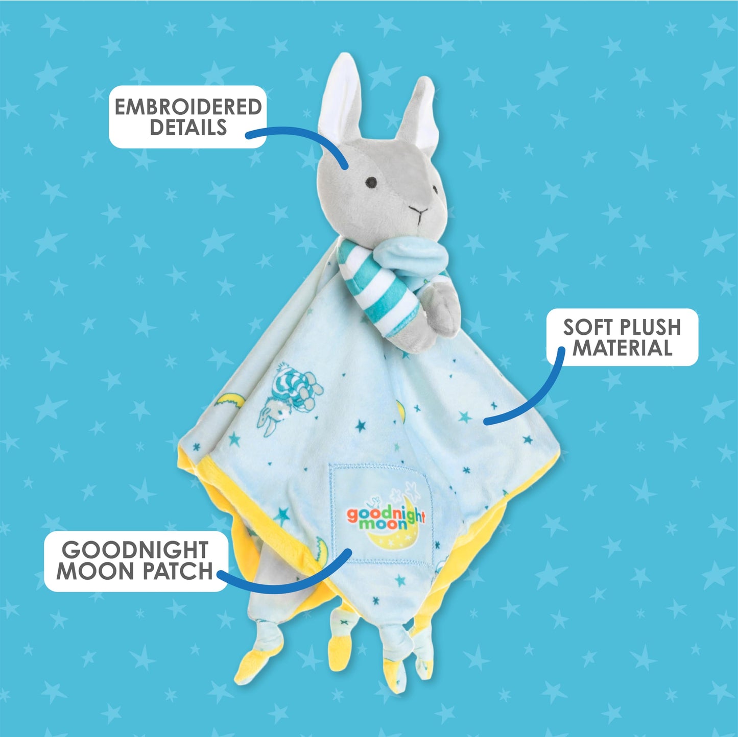 Goodnight Moon Bunny Plush Stuffed Animal Snuggler Lovey Security Blanket