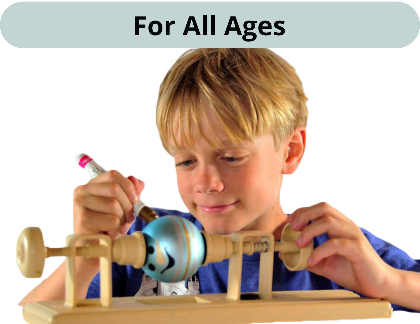 Ornament and Egg Decorating Craft Lathe for Creating Easy, Precise Easter Egg and Christmas Ornament Designs. Gentle Enough for Blown Eggs and Glass Ornaments.