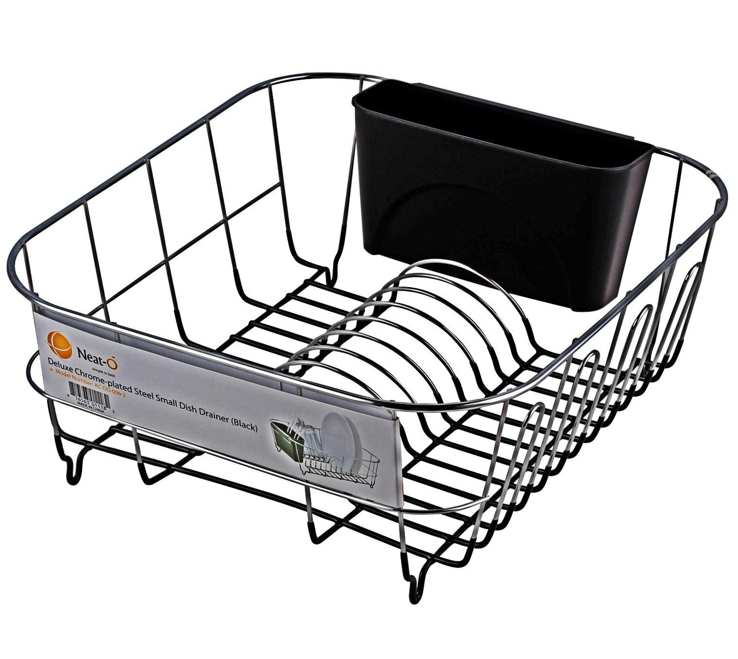 Neat-O Deluxe Chrome-Plated Steel Small Dish Drainers (Black)