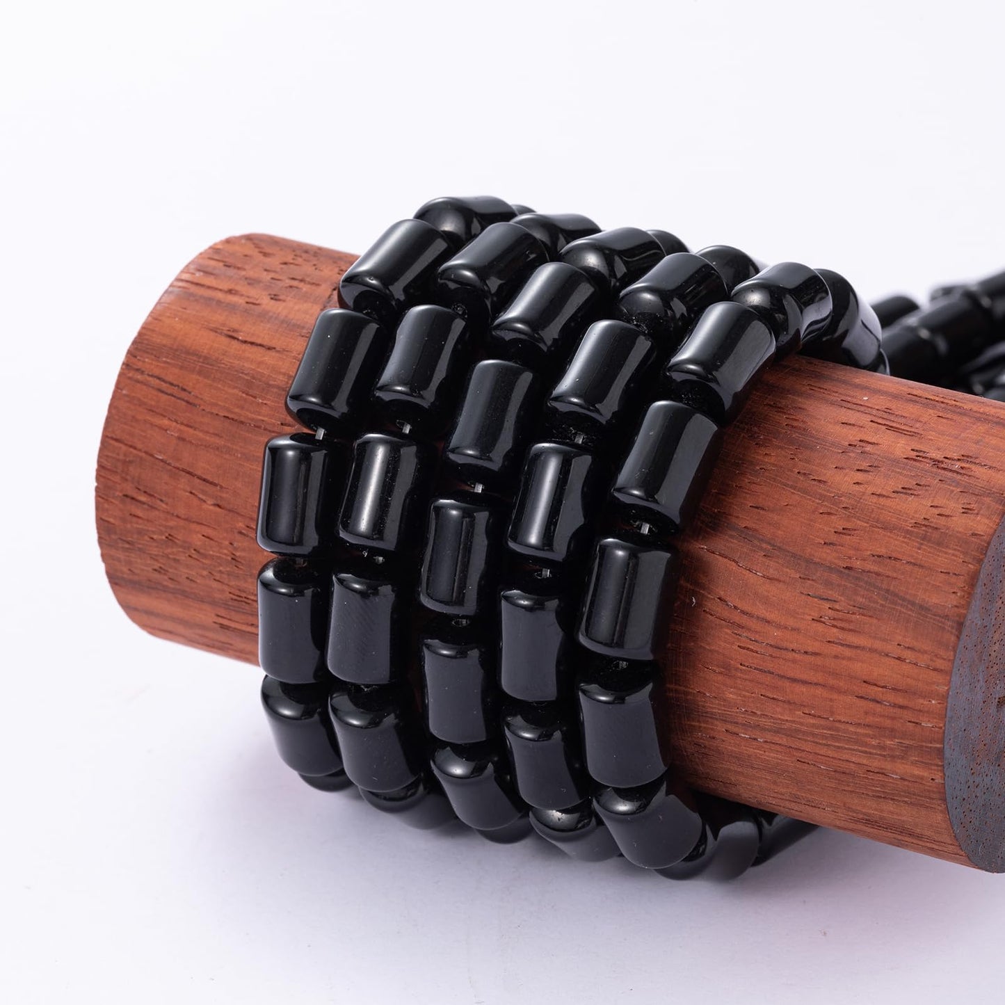 Natural Black Agate Cylinder Tube Beads 10x14mm 38cm/str Loose Semi Gemstone Stone Beads for Making Bracelets Necklace
