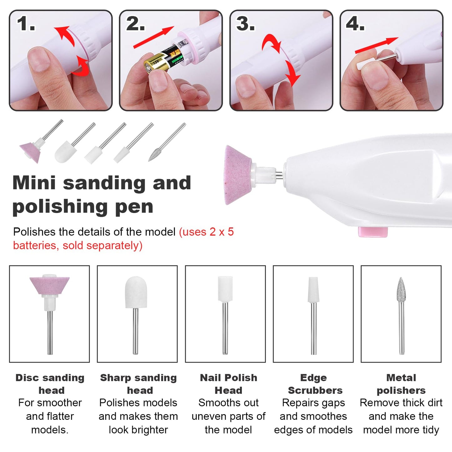 Fippy 101PCS Gundam Model Tools Kit, Hobby Building Tools Kit for Gundam Basic Model Assembling, Building and Repairing