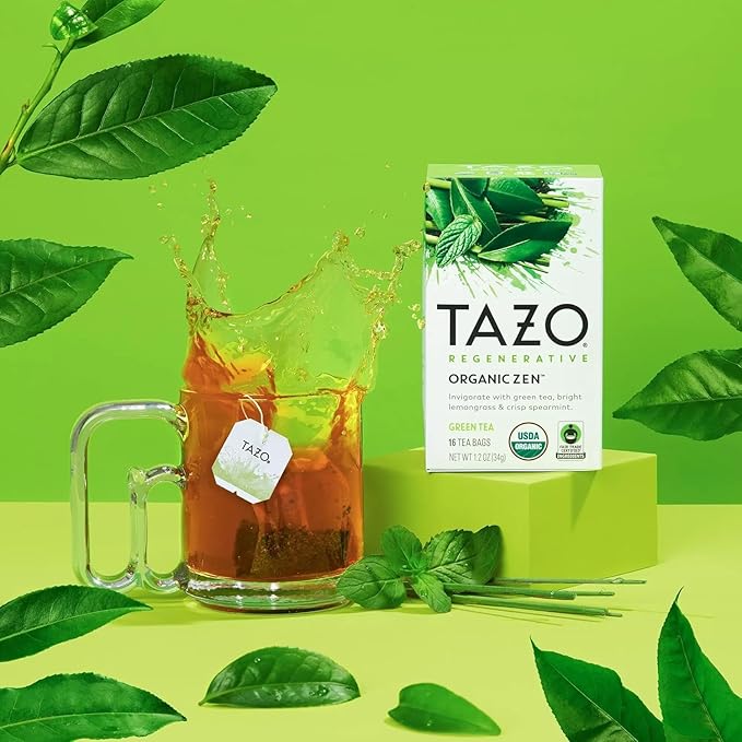 TAZO Tea Bags, Regenerative Organic Zen, Calm Chamomile & Herbal Organic Dream 16 CT (2ea) (Variety Pack)