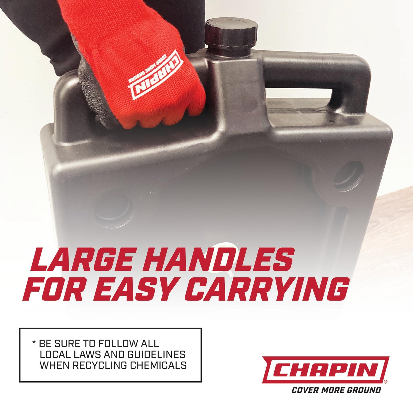 Chapin 78005 Oil Drain Pan, 12‑Quart Low‑Profile Automotive Drain Container, Recycled Polymer Construction, Large Splash‑Free Target Area & Built‑In Carry Handles for Easy Oil & Coolant Changes