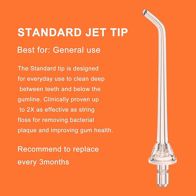 Water Flosser Tip for Bitvae, Replacement Heads Oral Irrigator Refill Heads Jet Tips,Only Compatible C2/ C5/C6 water flosser(Classic Jet Tips)