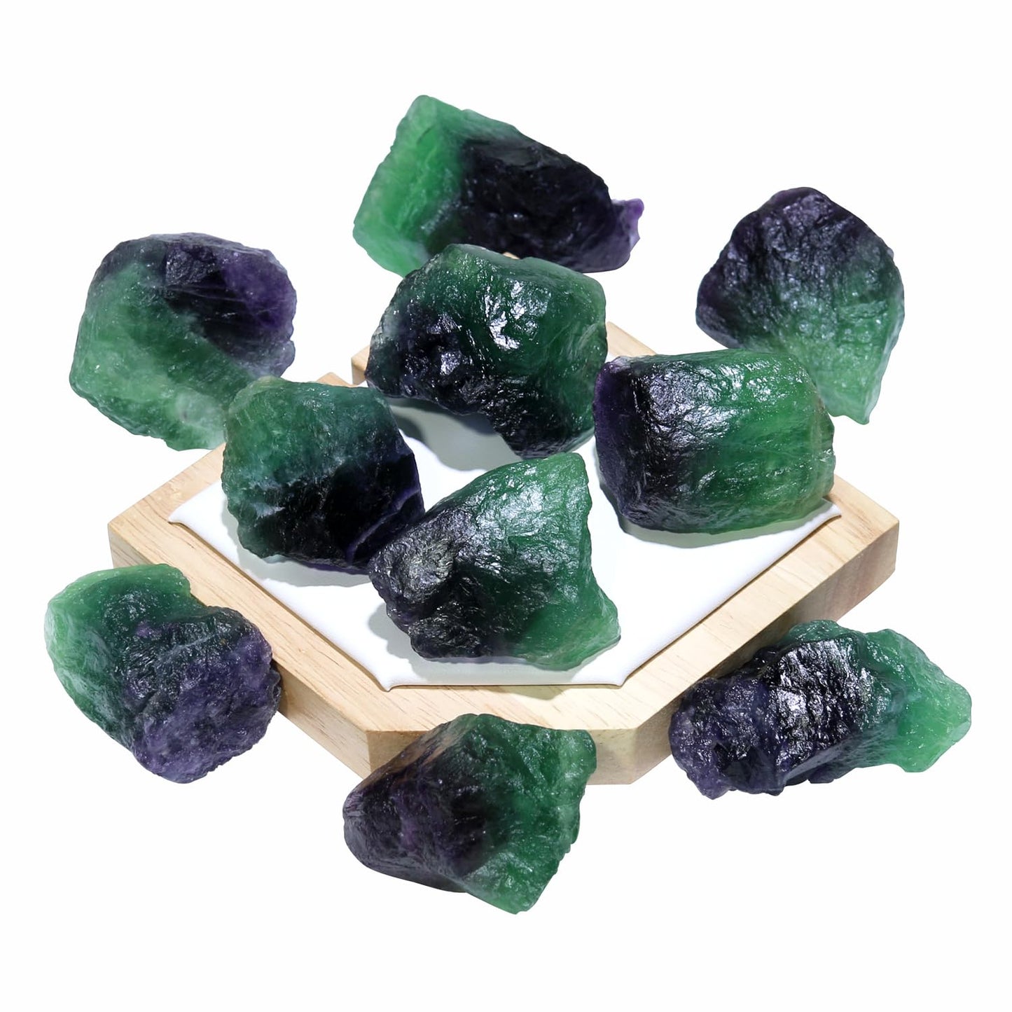 Nvzi Raw Rainbow Fluorite Crystals Bulk, Real Gemstones and Crystals, Rocks and Minerals, Healing Crystals, Quartz Crystals and Healing Stones, Cuarzos Originales De Energia Y Piedras(1LB)