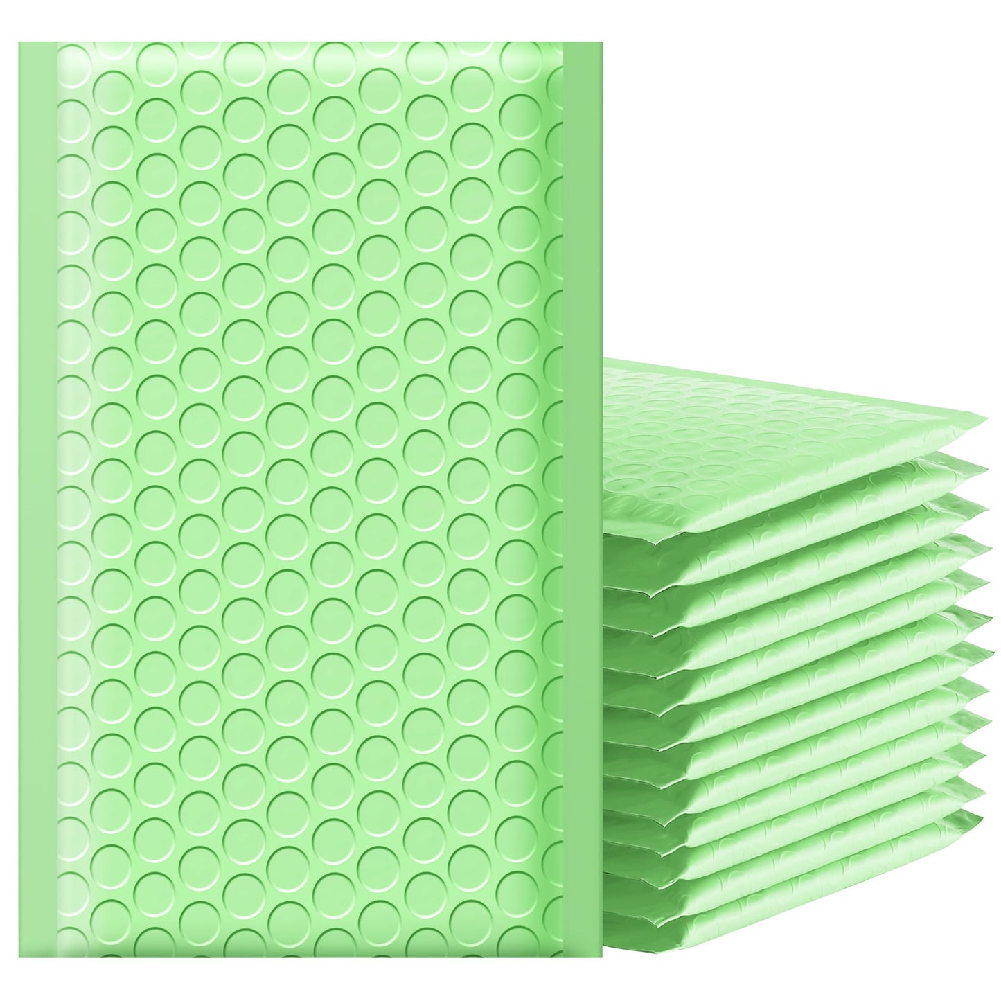 Famagic Bubble Mailers 4x8 Inch 100pcs Mint Green Shipping Bags, 4X7 Packaging Bags For Small Business, Colored Padded Mailing Envelopes,Opaque Matte Self Seal Bubble Poly Mailers Bulk #000