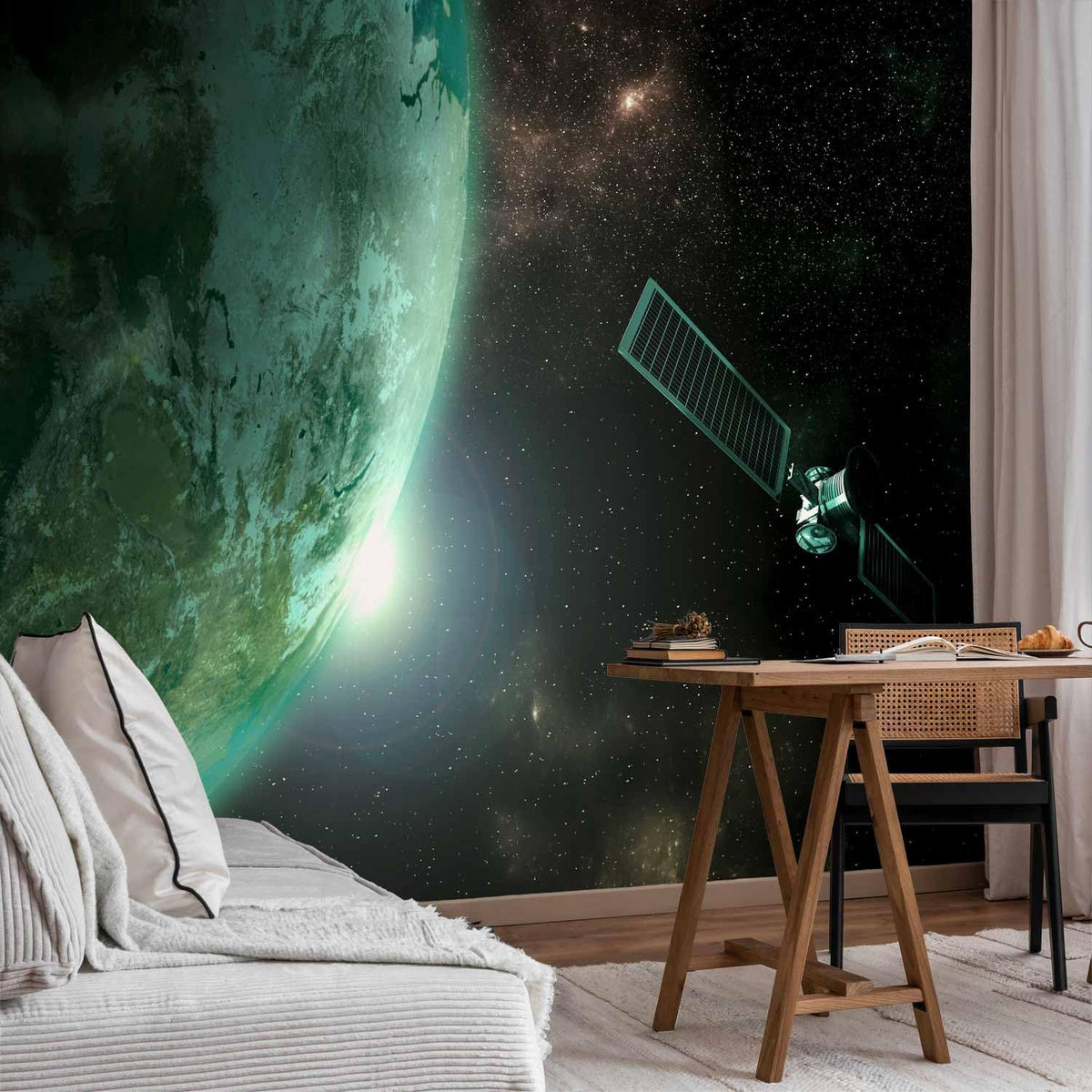 artgeist Wall Mural Cosmos Galaxy 173x124 in - Peel and Stick Self-Adhesive Wallpaper Removable Large Sticker Foil Wall Decor Print Picture Image Design n-B-0007-a-b