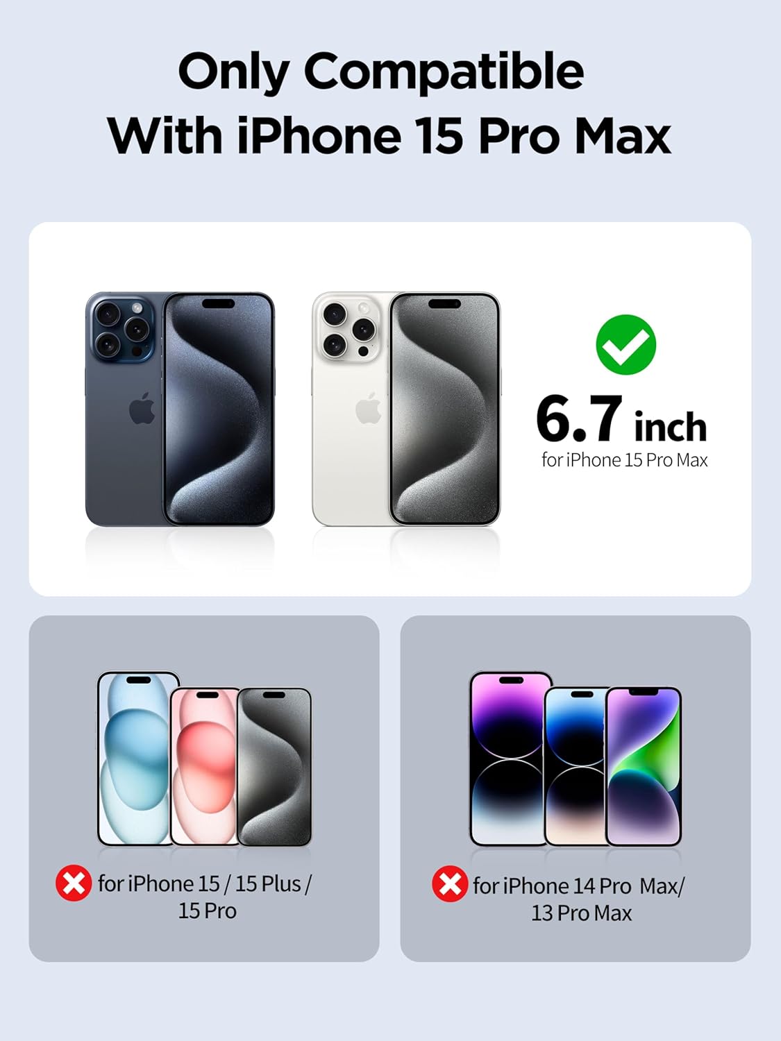 Compatible for iPhone 15 Pro Max Privacy Screen Protector Tempered Glass 6.7 Inch, Pink Gradient Anti Spy Anti Blue Light HD Easy Installation