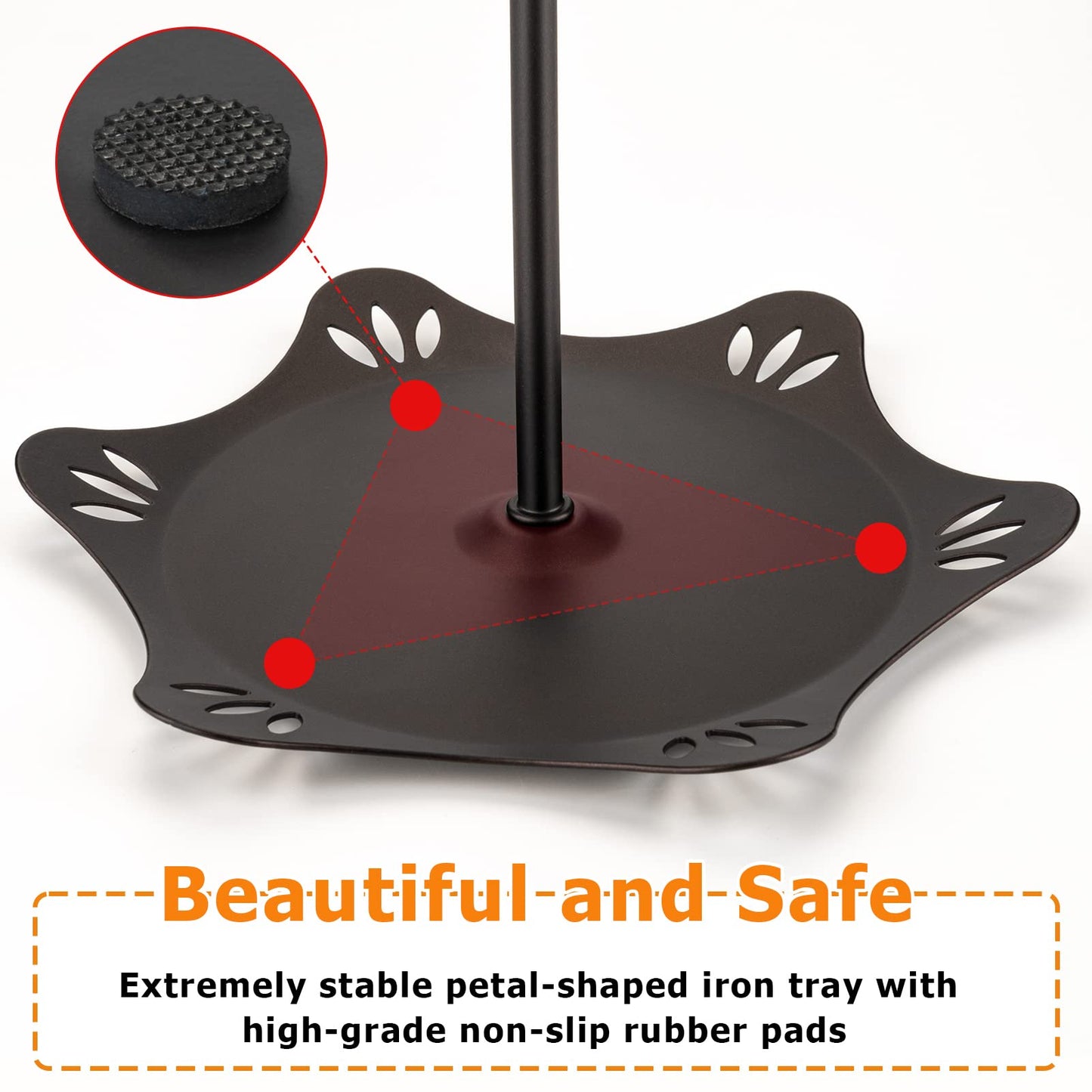 Coffee Mug Holder for Large Mugs, Mug Tree for Counter, Cup Holder for Countertop, Mug Rack with Tray, Metal Mug Tree with 6 Hooks, Coffee Counter Bar Accessory & Kitchen Home Organizer