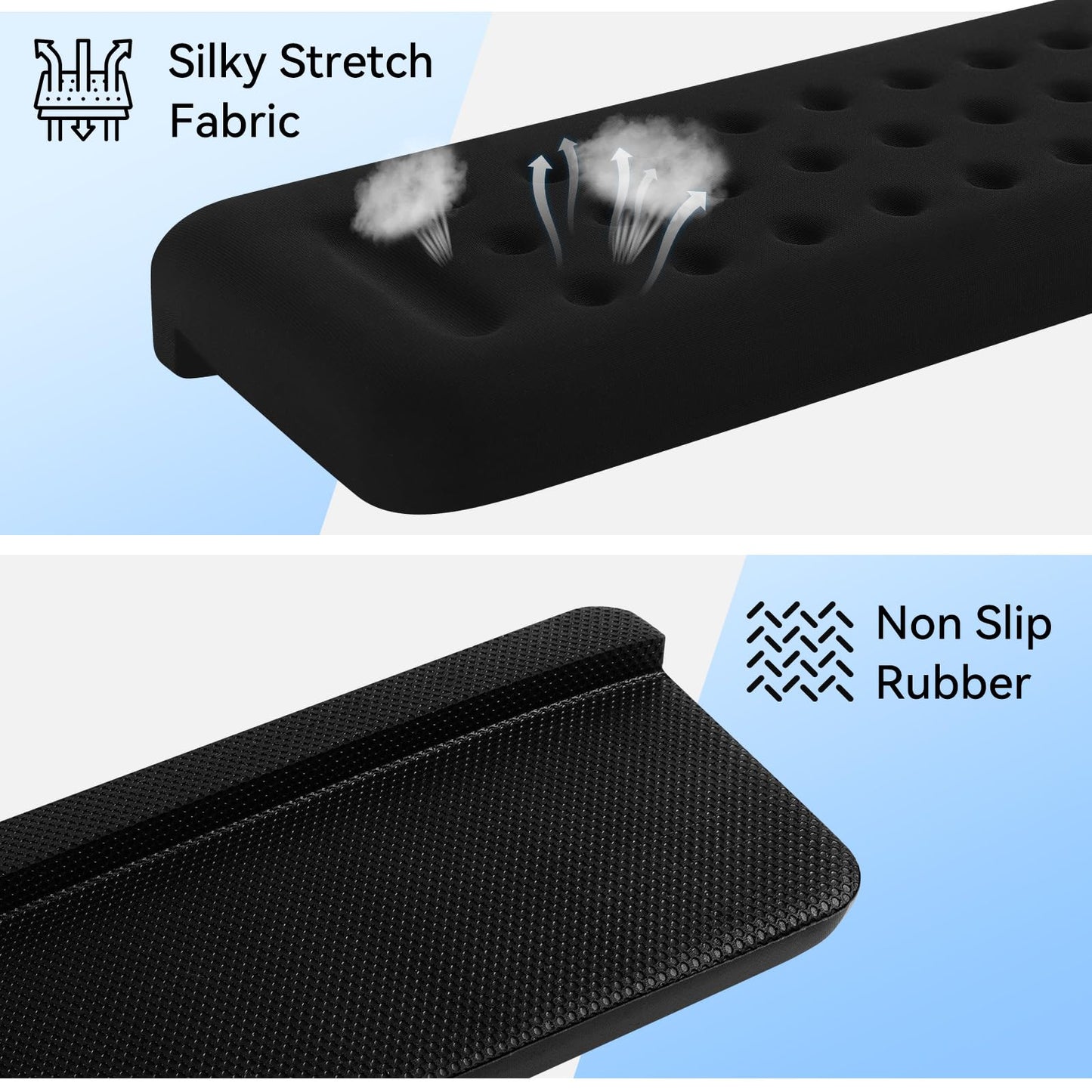 Sushret L-Shaped Desk Elbow Pad for Desk, 2-Pack Memory Foam Elbow Rest for Desk Edge Cushion, Non-Slip Ergonomic Arm Rest for Wrist, Palm & Forearm Support, Office Home, Separate Design, Black