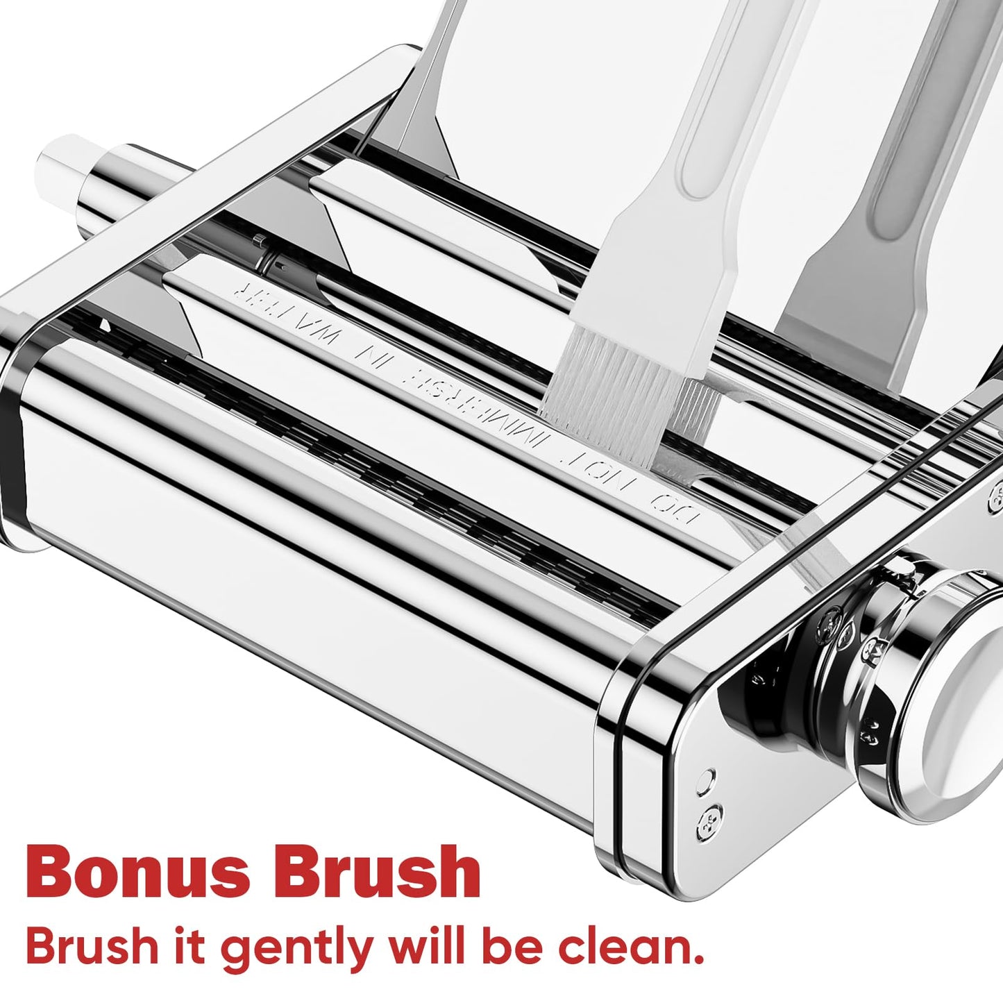 3 in 1 Pasta Attachment for KitchenAid Stand Mixer, All Metal Pasta Maker KitchenAid Attachment, Pasta Sheet Roller, Spaghetti Cutter, Fettuccine Cutter Maker Accessories and Cleaning Brush by Gvode