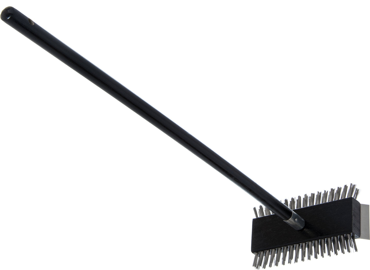 SPARTA 4029000 Stainless Steel Grill Brush, Grill Scraper With Metal Bristles, 30.5 Inches, Black