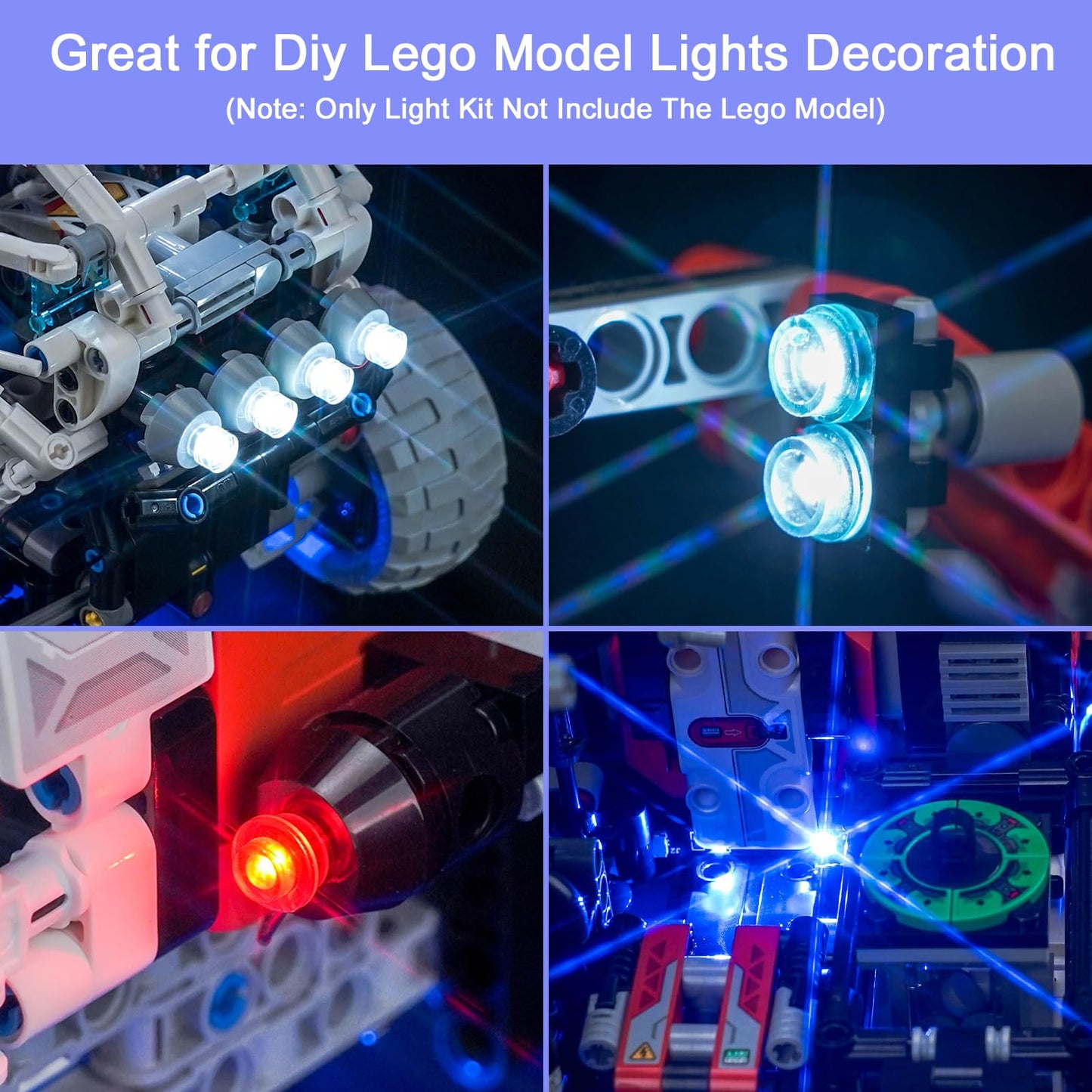 Hilighting Upgraded Led Light Kit for Lego Mars Crew Exploration Rover Building Set, Compatible with Lego 42180 (Model Not Included)