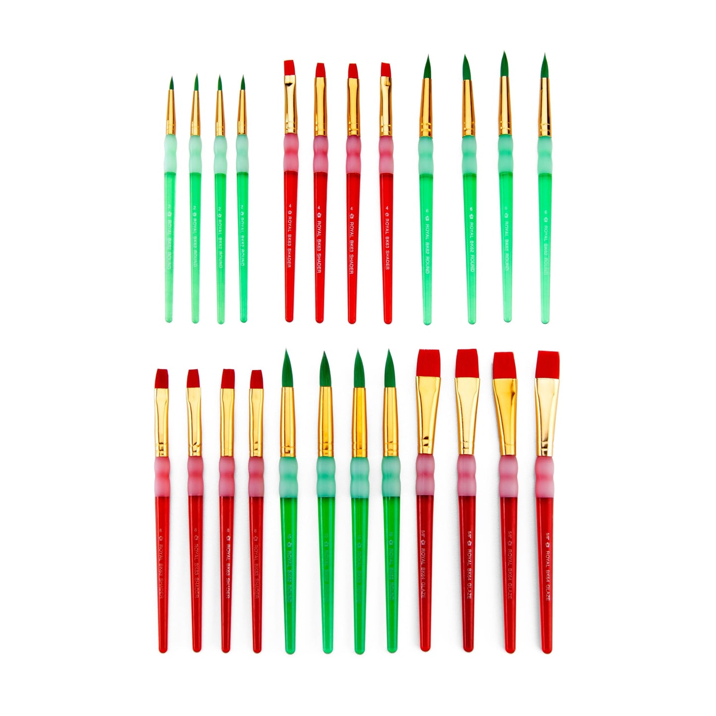 Brushes Paint Big Kids Choice Round and Flat Value Set of 24