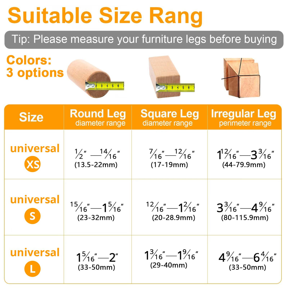 32 Pack Extra Small Chair Leg Floor Protectors for Hardwood Floors (36 Count)