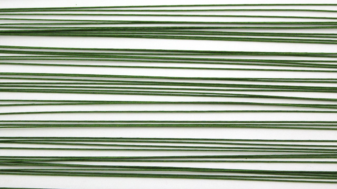 PME Sugarcraft Floral Wires Green 26 Gauge, 36 cm, Pack of 50