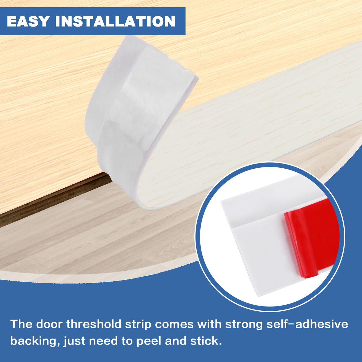 Vinyl Door Threshold Flooring Transition Strip Self Adhesive Carpet Edging Strip for Laminate Doorway Edge Threshold from 1 (10 Foot)