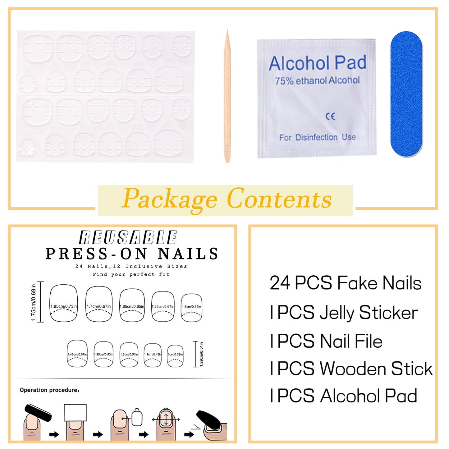 Press on Nails Short Square Fake Nails with Flower Designs Acrylic Nails Press ons Glossy Glue on Nails Spring Summer False Nails Pink Full Cover Artificial Stick on Nails for Women 24Pcs