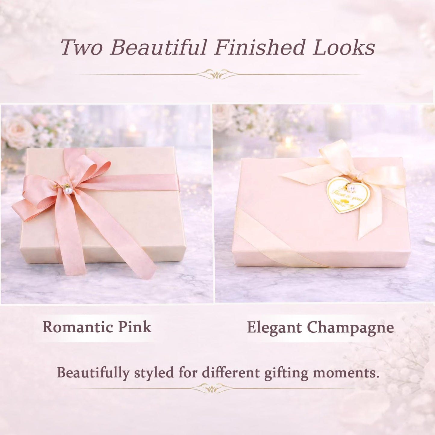 Surperry WOW Magnetic Gift Box, Small Pink Elegant Gift Box, Ready-to-Gift Set for Thoughtful Gifting
