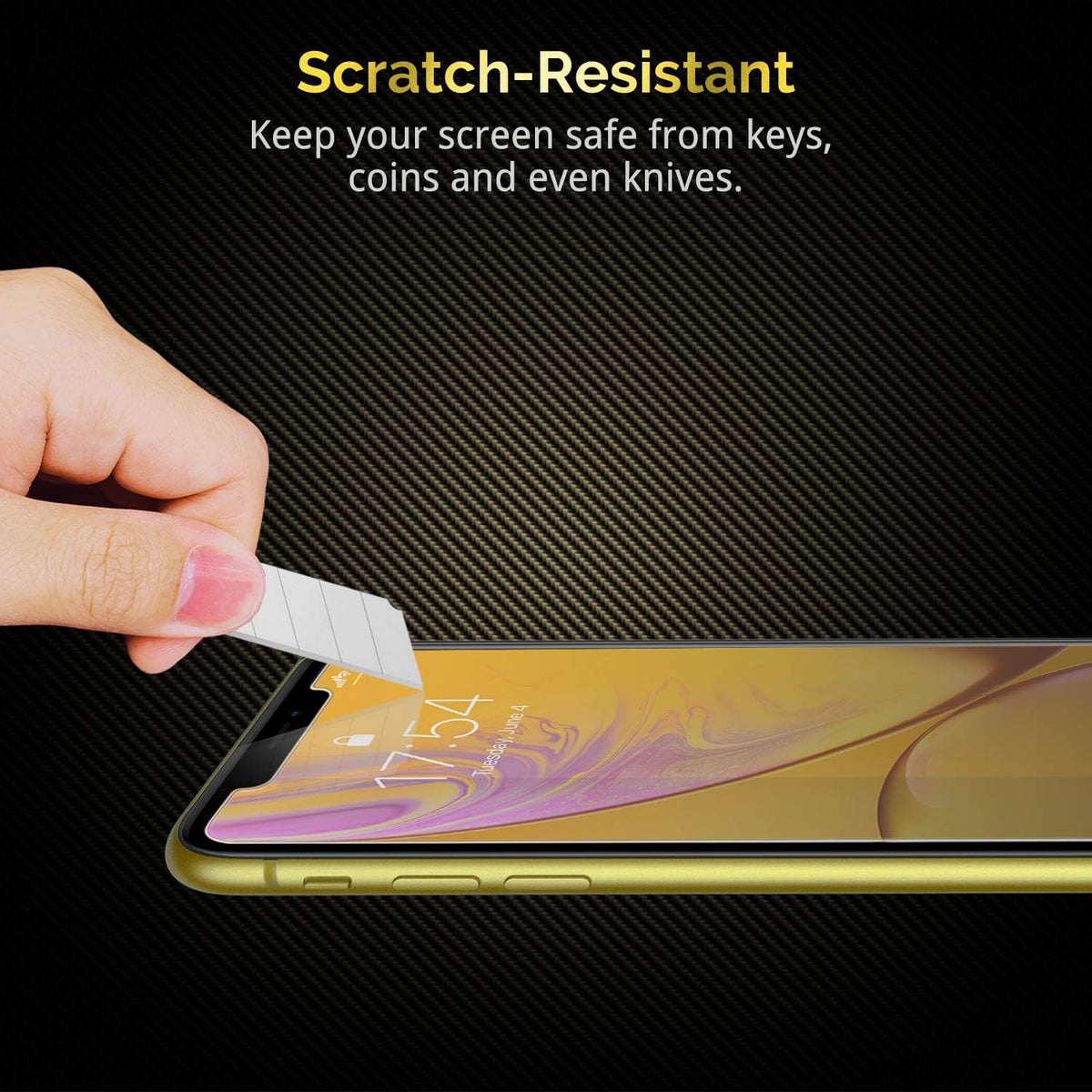 UNBREAKcable Shatterproof Screen Protector for iPhone 11/ iPhone XR [3-Pack] [Easy Installation Frame] 9H Hardness][99.99% HD Clear] [Bubble Free] for Apple 6.1''