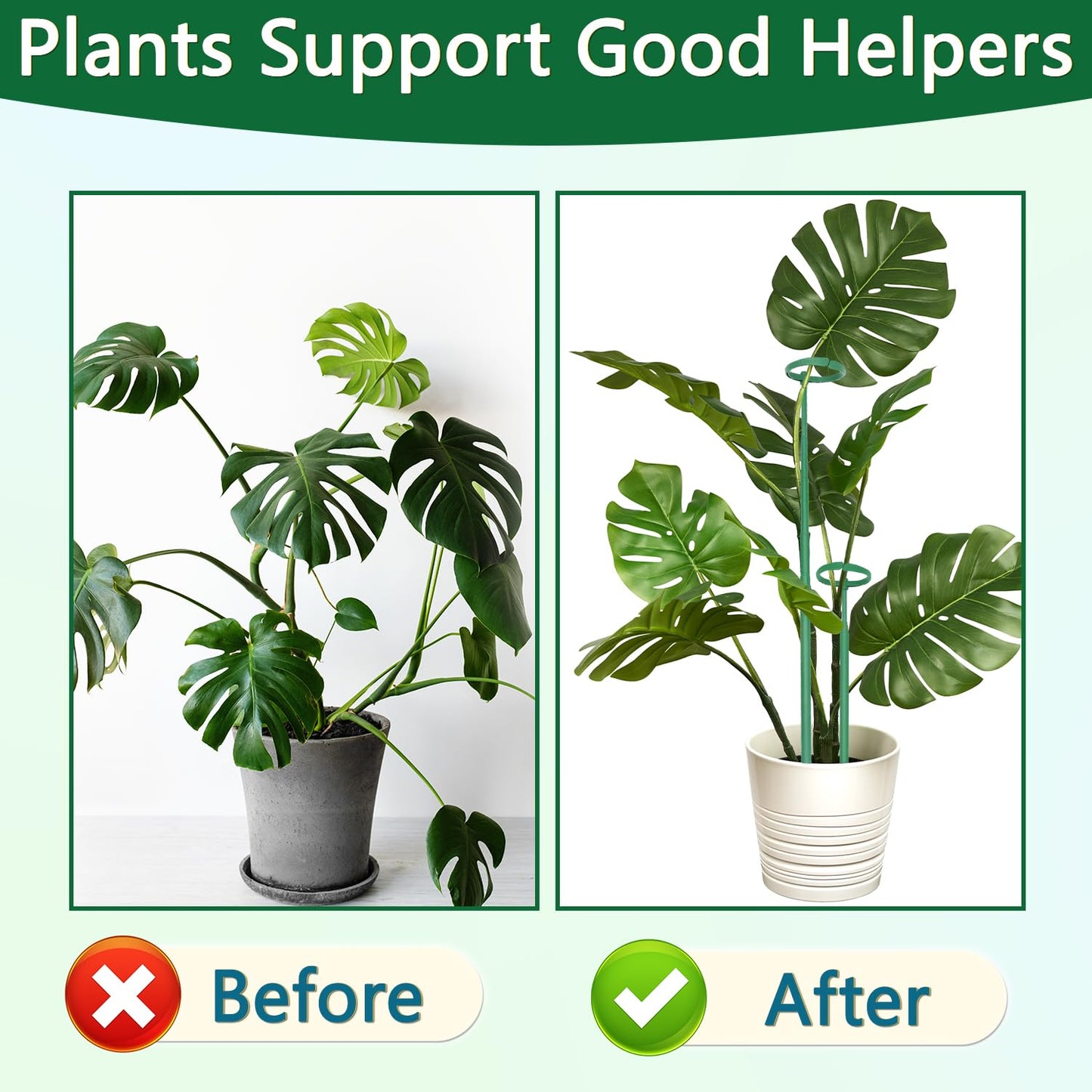 Telescoping Monstera Plant Support Stakes, 12.5IN to 48.4IN Adjustable Length, Extendable Plant Stakes for Indoor Plants, Premium Stainless Steel Material Plants Sticks for Orchids, Tomatoes- 7Pack