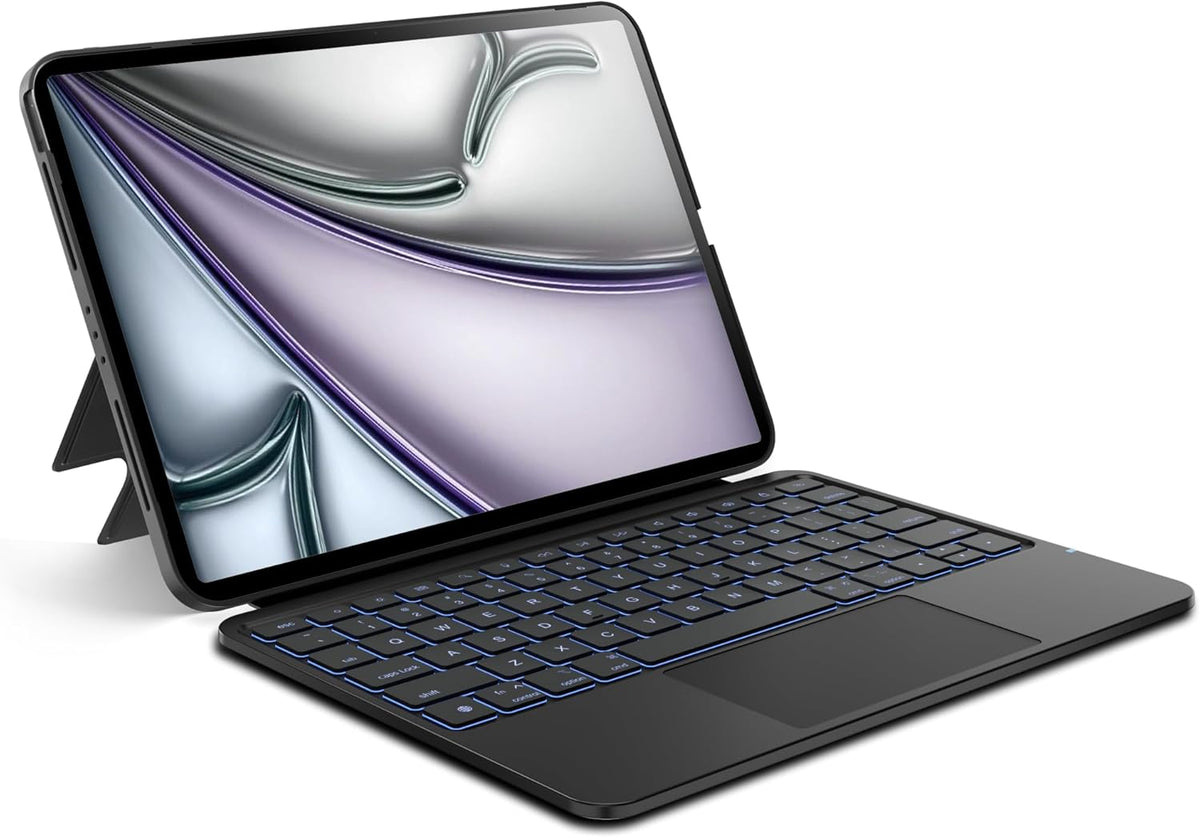 Detachable Keyboard Case for Apple iPad Pro 11 inch (M4) 2024: Wireless Backlit Keyboard with Trackpad, Magnetic Protective Cover