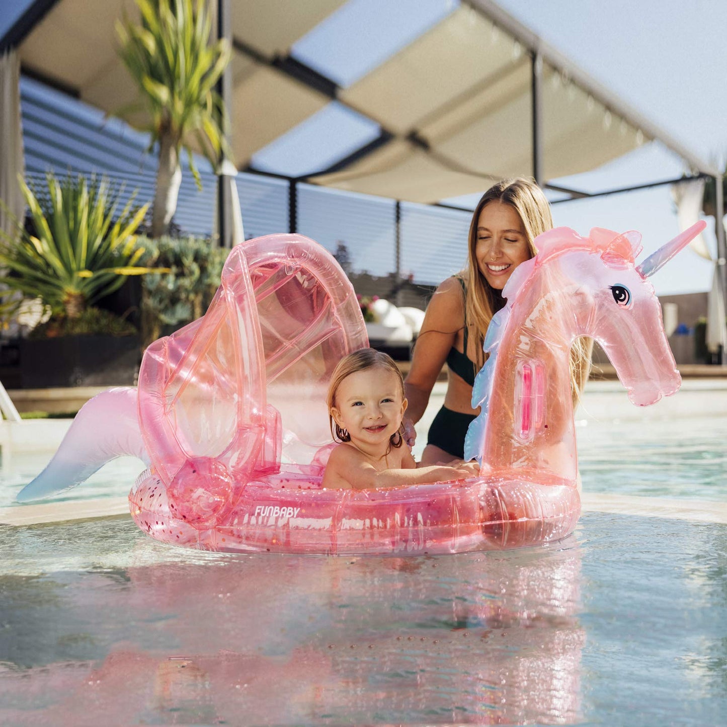 FUNBOY BB Glitter Inflatable Baby Float Funbaby Unicorn Large