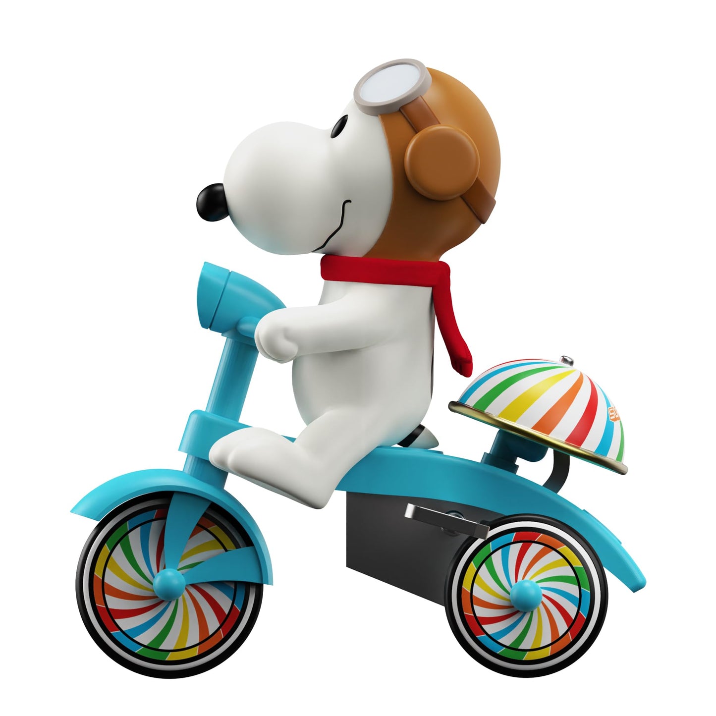 Super7 Super Cycles Peanuts Snoopy Flying Ace with Blue Trike - 5" Peanuts Action Figure - Classic Cartoon Collectibles and Retro Toys