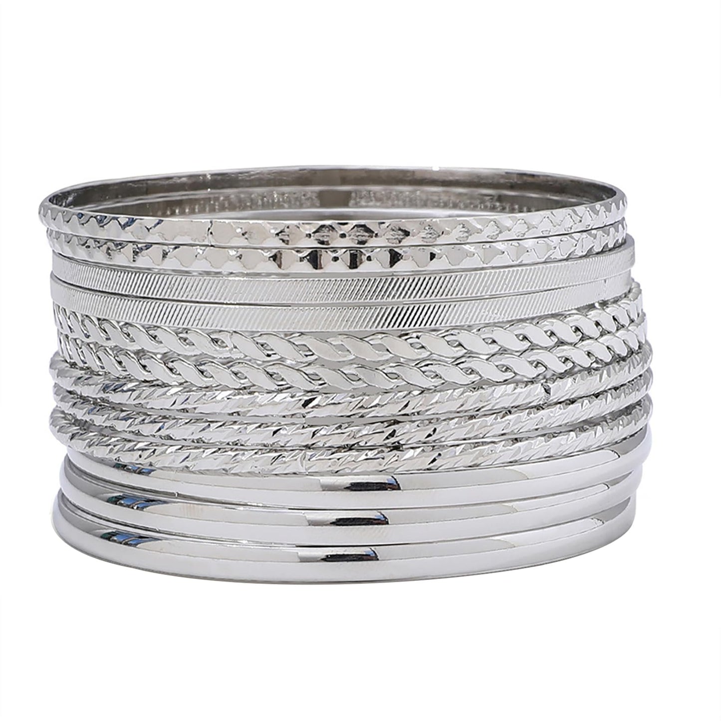 FUNOJOY Bangle Bracelets for Women,14K Gold Plated Boho Indian Multi Stackable Bangles For Women Jewelry Gifts