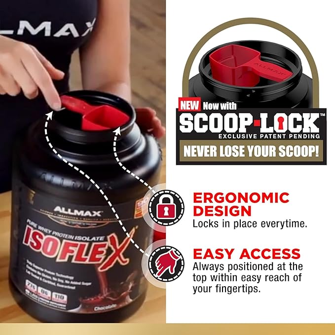 ALLMAX Nutrition - ISOFLEX Whey Protein Powder, Whey Protein Isolate, 27g Protein, Chocolate Peanut Butter, 5 Pound