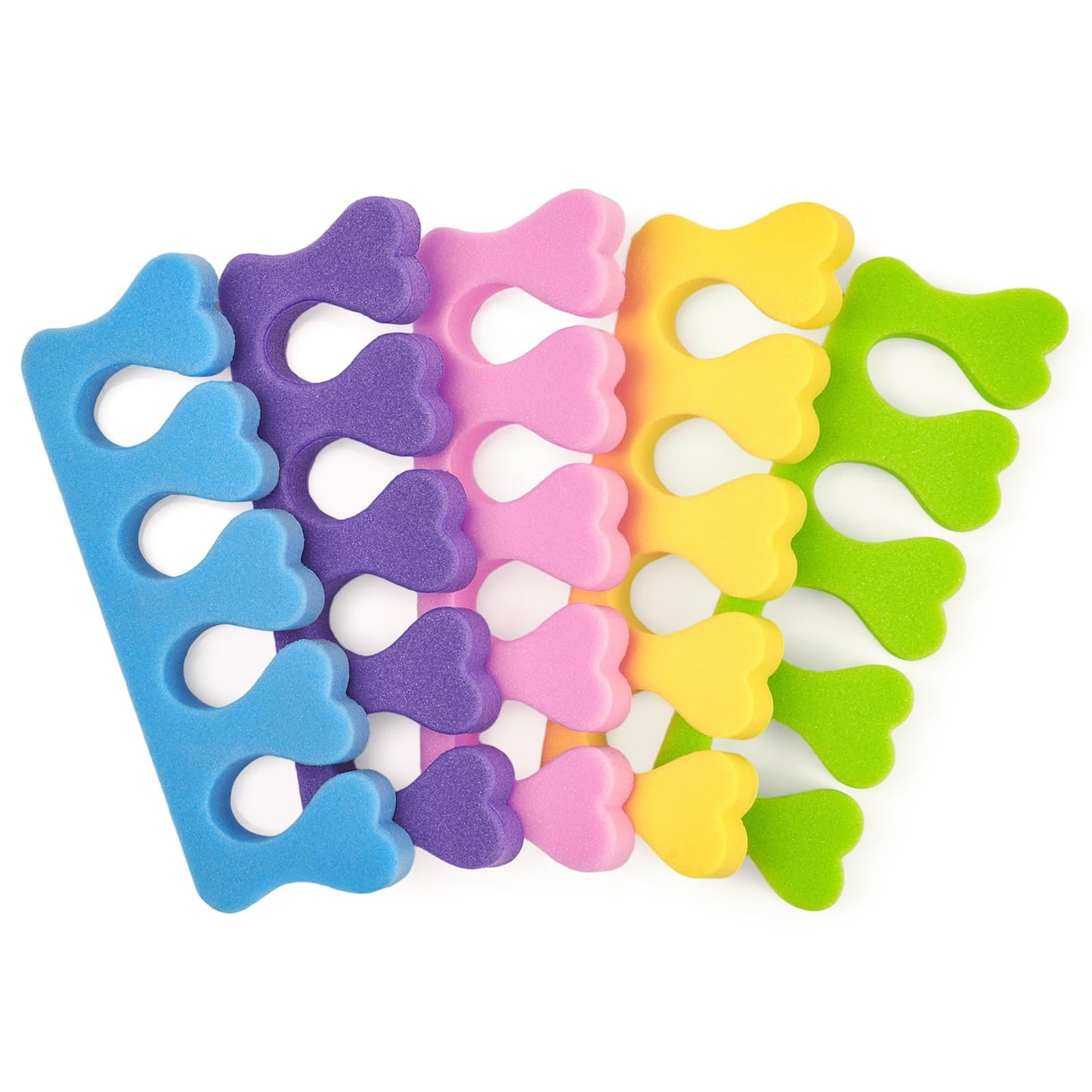 MelodySusie 2PCS Square Shape Resin Nail Art Palette Set with Stainless Steel Mixing Stick MelodySusie 50 Pcs Sponge Toe Separators Set